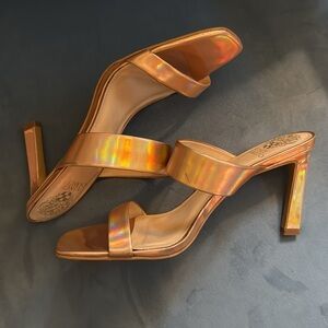 Vince Camuto Gold Heeled Mule